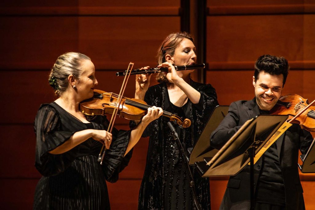 ahe beethoven s seventh, skye mcintosh, violin melissa farrow, flute matthew greco, violin image oliver miller