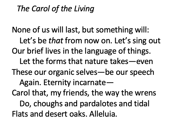 the carol of the living