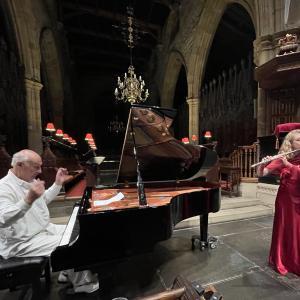 edward cowie and laura chislett at lancaster priory